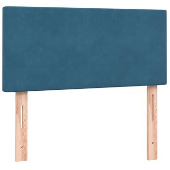Boxspringbett mit Matratze Dunkelblau 80x220 cm Samt