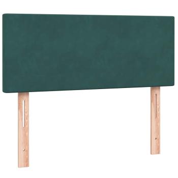 Boxspringbett mit Matratze Dunkelgrün 120x220 cm Samt