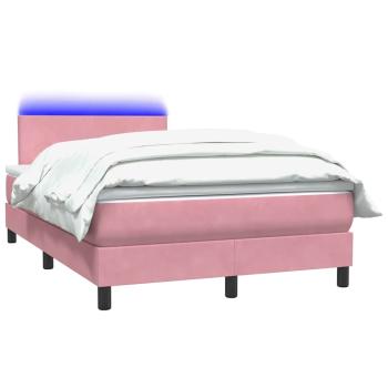 Boxspringbett mit Matratze Rosa 120x220 cm Samt