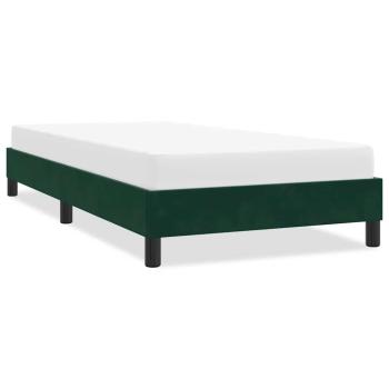 ARDEBO.de - Bettgestell ohne Matratze Dunkelgrün 80x210 cm Samt