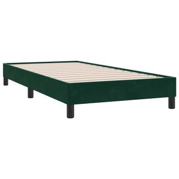 Bettgestell ohne Matratze Dunkelgrün 80x210 cm Samt