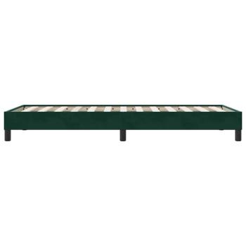 Bettgestell ohne Matratze Dunkelgrün 80x210 cm Samt