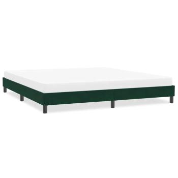 ARDEBO.de - Bettgestell ohne Matratze Dunkelgrün 200x210 cm Samt