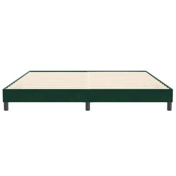 Bettgestell ohne Matratze Dunkelgrün 200x210 cm Samt