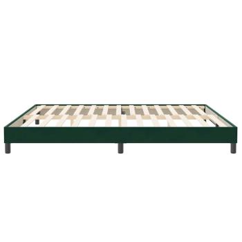 Bettgestell ohne Matratze Dunkelgrün 200x210 cm Samt