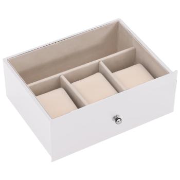 Schmuckkästchen 6-Schichten mit Spiegel Abschließbar Weiß