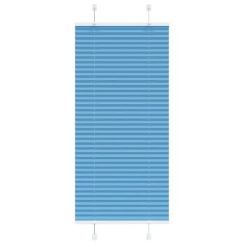 ARDEBO.de - Plissee Blau 60x100 cm Stoffbreite 59,4 cm Polyester