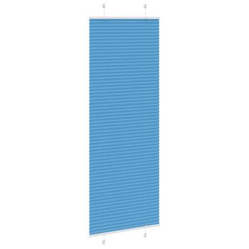 Plissee Blau 80x200 cm Stoffbreite 79,4 cm Polyester