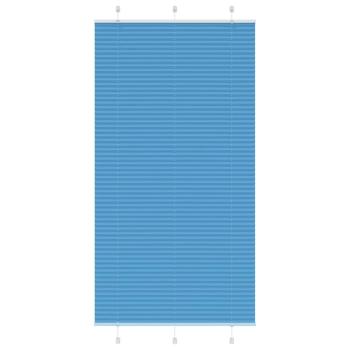 ARDEBO.de - Plissee Blau 110x200 cm Stoffbreite 109,4 cm Polyester