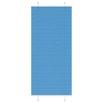 ARDEBO.de - Plissee Blau 100x200 cm Stoffbreite 99,4 cm Polyester