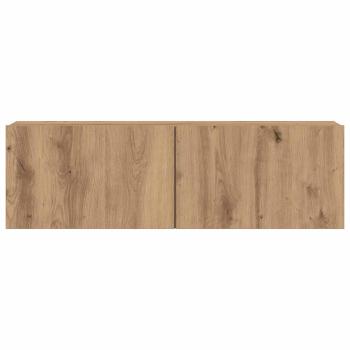 7-tlg. TV-Schrank-Set Wandmontage Artisan-Eiche Holzwerkstoff