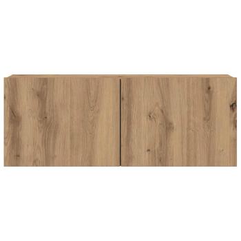 7-tlg. TV-Schrank-Set Wandmontage Artisan-Eiche Holzwerkstoff