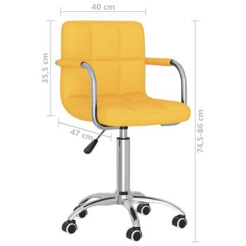 Bürostuhl Drehbar Senfgelb Stoff