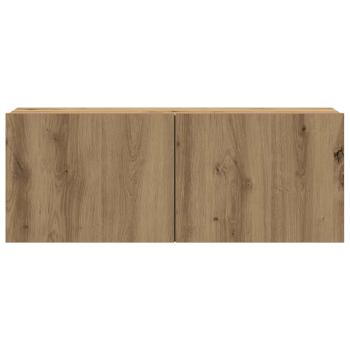 7-tlg. TV-Schrank-Set Wandmontage Artisan-Eiche Holzwerkstoff