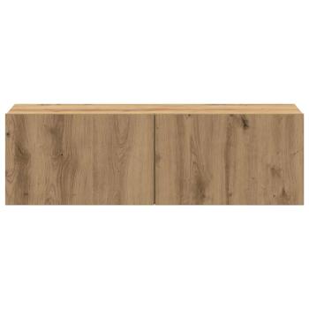 4-tlg. TV-Schrank-Set Wandmontage Artisan-Eiche Holzwerkstoff