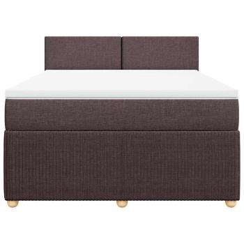 Boxspringbett mit Matratze Dunkelbraun 140x190 cm Stoff