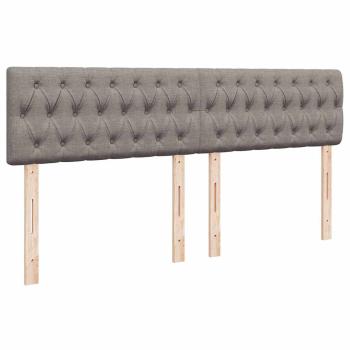 Ottoman-Bett mit Matratze & LEDs Taupe 180x200 cm Stoff