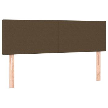 Ottoman-Bett mit Matratze & LEDs Dunkelbraun 140x190 cm Stoff