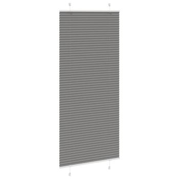 Plissee Anthrazit 85x200 cm Stoffbreite 84,4 cm Polyester