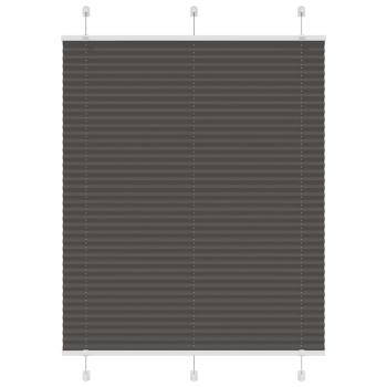 ARDEBO.de - Plissee Schwarz 105x150 cm Stoffbreite 104,4 cm Polyester