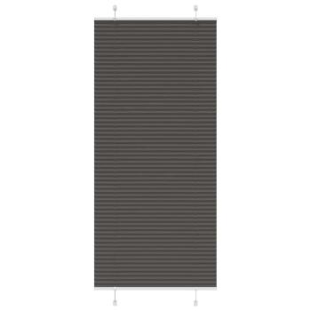 ARDEBO.de - Plissee Schwarz 95x200 cm Stoffbreite 94,4 cm Polyester