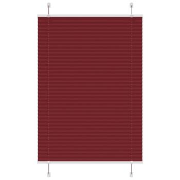 ARDEBO.de - Plissee Bordeauxrot 100x100 cm Stoffbreite 99,4 cm Polyester