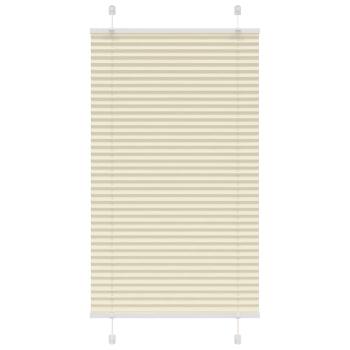 ARDEBO.de - Plissee Creme 80x100 cm Stoffbreite 79,4 cm Polyester