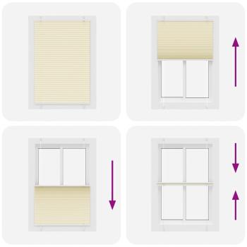 Plissee Creme 100x150 cm Stoffbreite 99,4 cm Polyester
