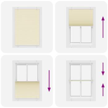 Plissee Creme 90x150 cm Stoffbreite 89,4 cm Polyester