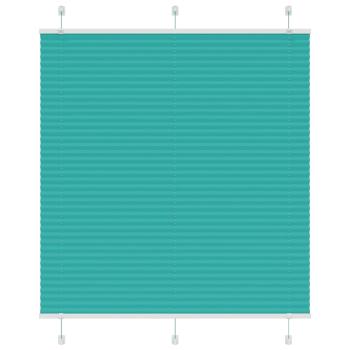 ARDEBO.de - Plissee Petrolgrün 120x100 cm Stoffbreite 119,4 cm Polyester