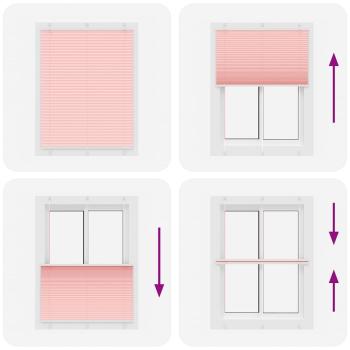 Plissee Rosa 110x100 cm Stoffbreite 109,4 cm Polyester