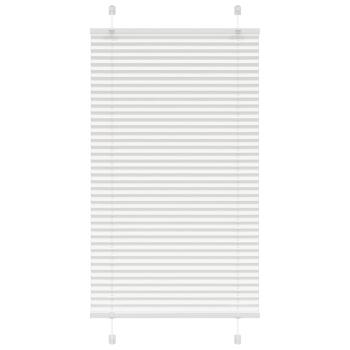 ARDEBO.de - Plissee Weiß 75x150 cm Stoffbreite 74,4 cm Polyester