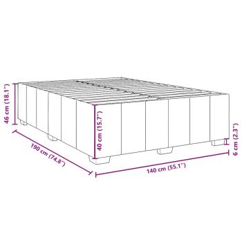Boxspringbett mit Matratze Creme 140x190 cm Stoff