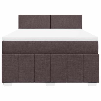 Boxspringbett mit Matratze Dunkelbraun 140x190 cm Stoff