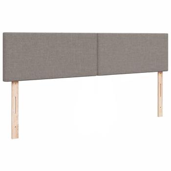 Ottoman-Bett mit Matratze & LEDs Taupe 180x200 cm Stoff