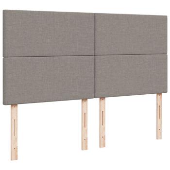 Ottoman-Bett mit Matratze Taupe 180x200 cm Stoff