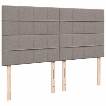 Ottoman-Bett mit Matratze Taupe 180x200 cm Stoff