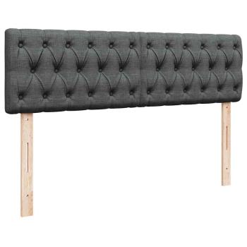 Ottoman-Bett mit Matratze Dunkelgrau 140x190 cm Stoff