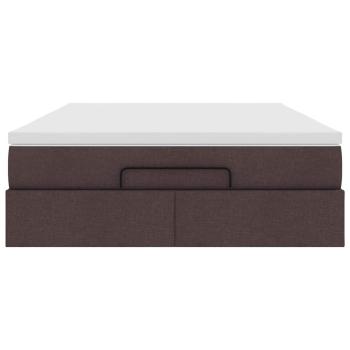 Ottoman-Bett mit Matratze Dunkelbraun 140x190 cm Stoff