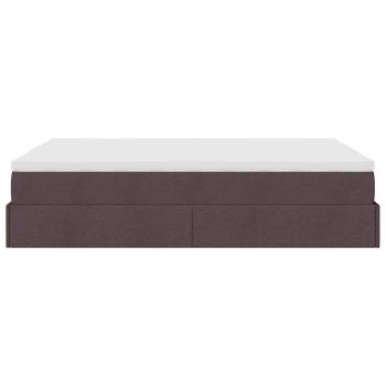 Ottoman-Bett mit Matratze Dunkelbraun 140x190 cm Stoff