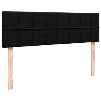 Ottoman-Bett mit Matratze Schwarz 140x190 cm Stoff