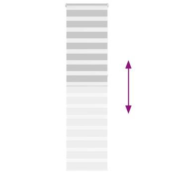 Zebrarollo Hellgrau 55x230 cm Stoffbreite 50,9 cm Polyester