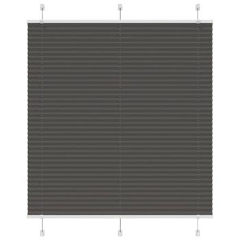 ARDEBO.de - Plissee Schwarz 120x150 cm Stoffbreite 119,4 cm Polyester