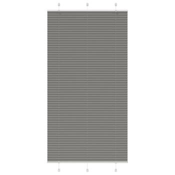 ARDEBO.de - Plissee Anthrazit 110x200 cm Stoffbreite 109,4 cm Polyester