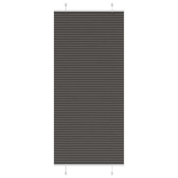 ARDEBO.de - Plissee Schwarz 90x200 cm Stoffbreite 89,4 cm Polyester