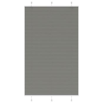 ARDEBO.de - Plissee Anthrazit 120x200 cm Stoffbreite 119,4 cm Polyester