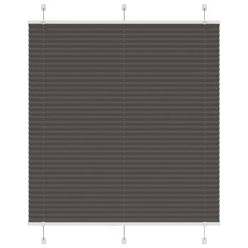 ARDEBO.de - Plissee Schwarz 120x100 cm Stoffbreite 119,4 cm Polyester
