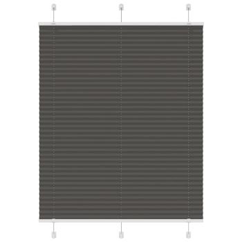 ARDEBO.de - Plissee Schwarz 110x150 cm Stoffbreite 109,4 cm Polyester
