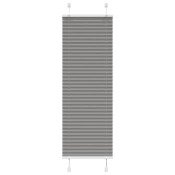 ARDEBO.de - Plissee Anthrazit 50x150 cm Stoffbreite 49,4 cm Polyester