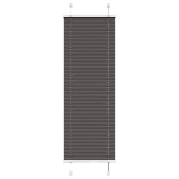 ARDEBO.de - Plissee Schwarz 45x150 cm Stoffbreite 44,4 cm Polyester